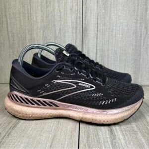 Brooks Glycerin GTS 17 Black Pink Running Sneaker Athletic Shoe Womens Size 8
